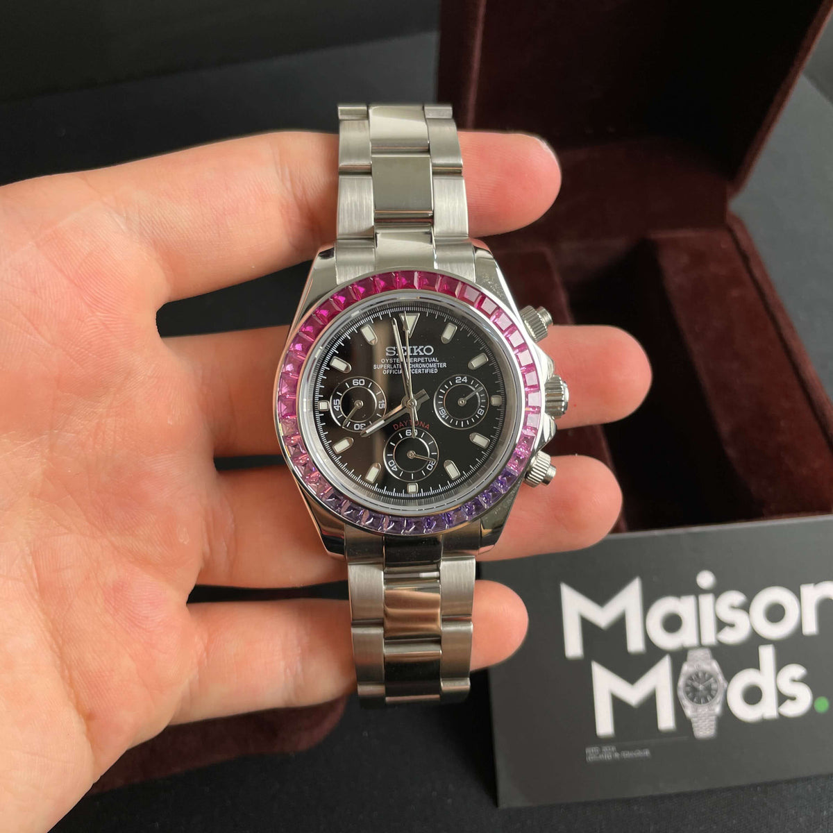 SEIKO MOD Daytona | Rose & Violet dégradé