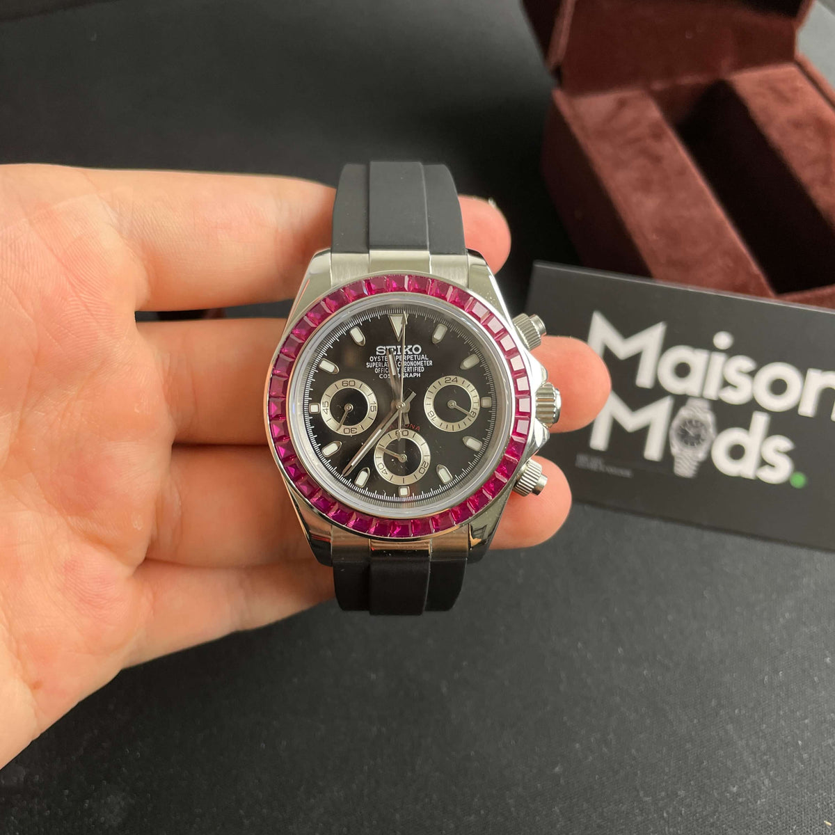 SEIKO MOD Daytona | Ruby Oysterflex