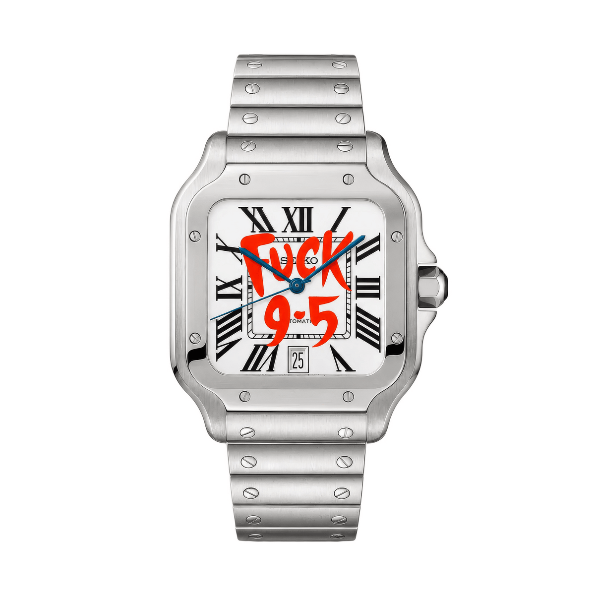 SEIKO MOD Santos | "9-5" Blanc - Maison Mods