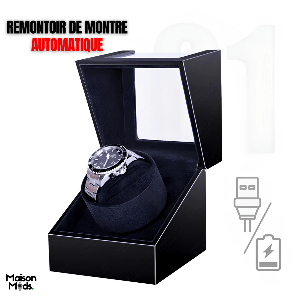 Remontoir de Montre Automatique - Ultra Silencieux, USB ou Piles