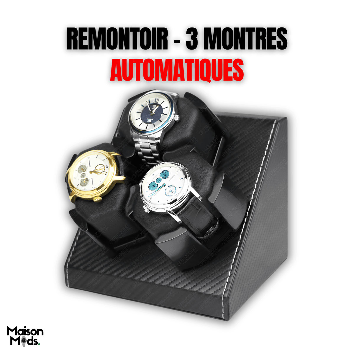 Remontoir 3 Montres Automatiques - Ultra Silencieux, USB
