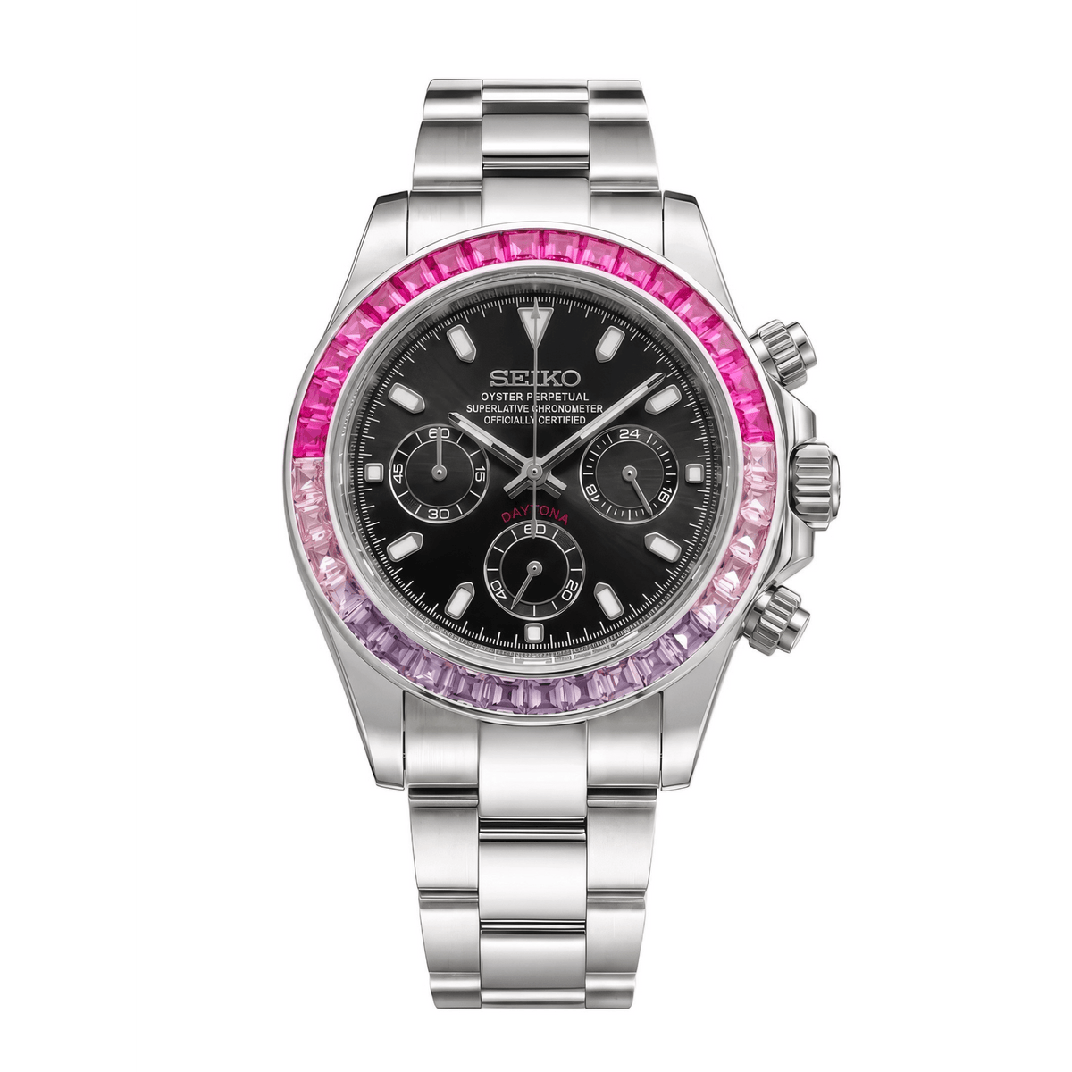 SEIKO MOD Daytona | Rose & Violet dégradé - Maison Mods