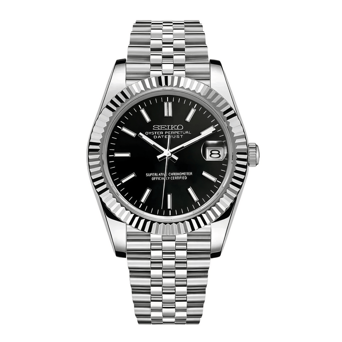 SEIKO MOD Datejust | Noir - Maison Mods