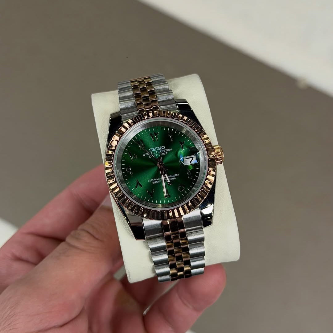 SEIKO MOD Datejust | Émeraude Arabic Dial