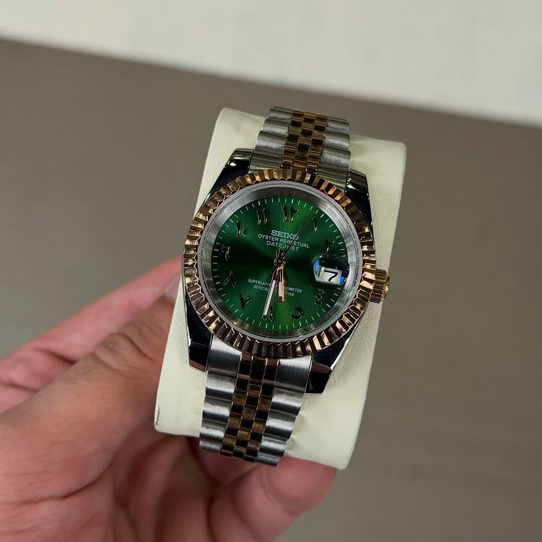 SEIKO MOD Datejust | Émeraude Arabic Dial