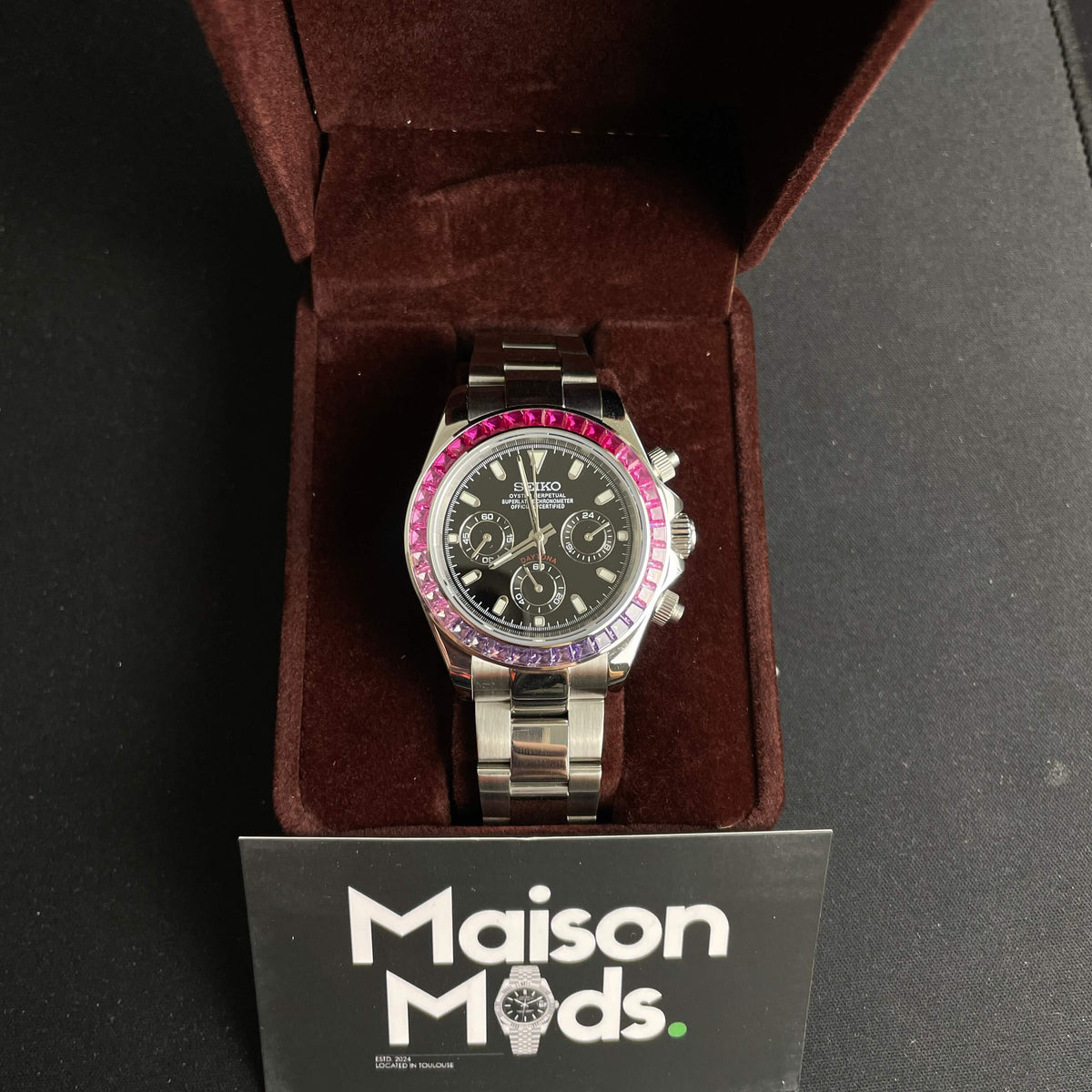 SEIKO MOD Daytona | Rose & Violet dégradé