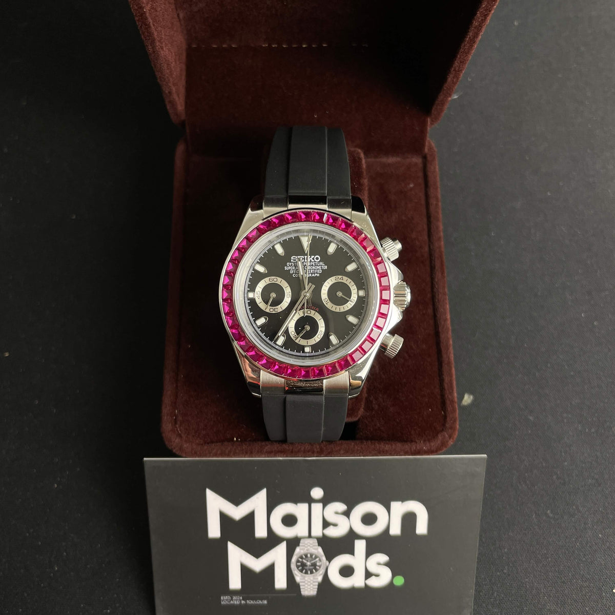 SEIKO MOD Daytona | Ruby Oysterflex