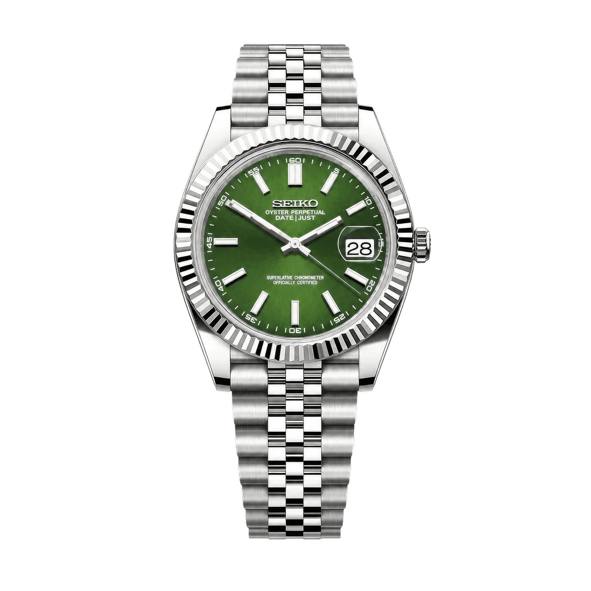 SEIKO MOD Datejust | Vert & Sunburst - Maison Mods