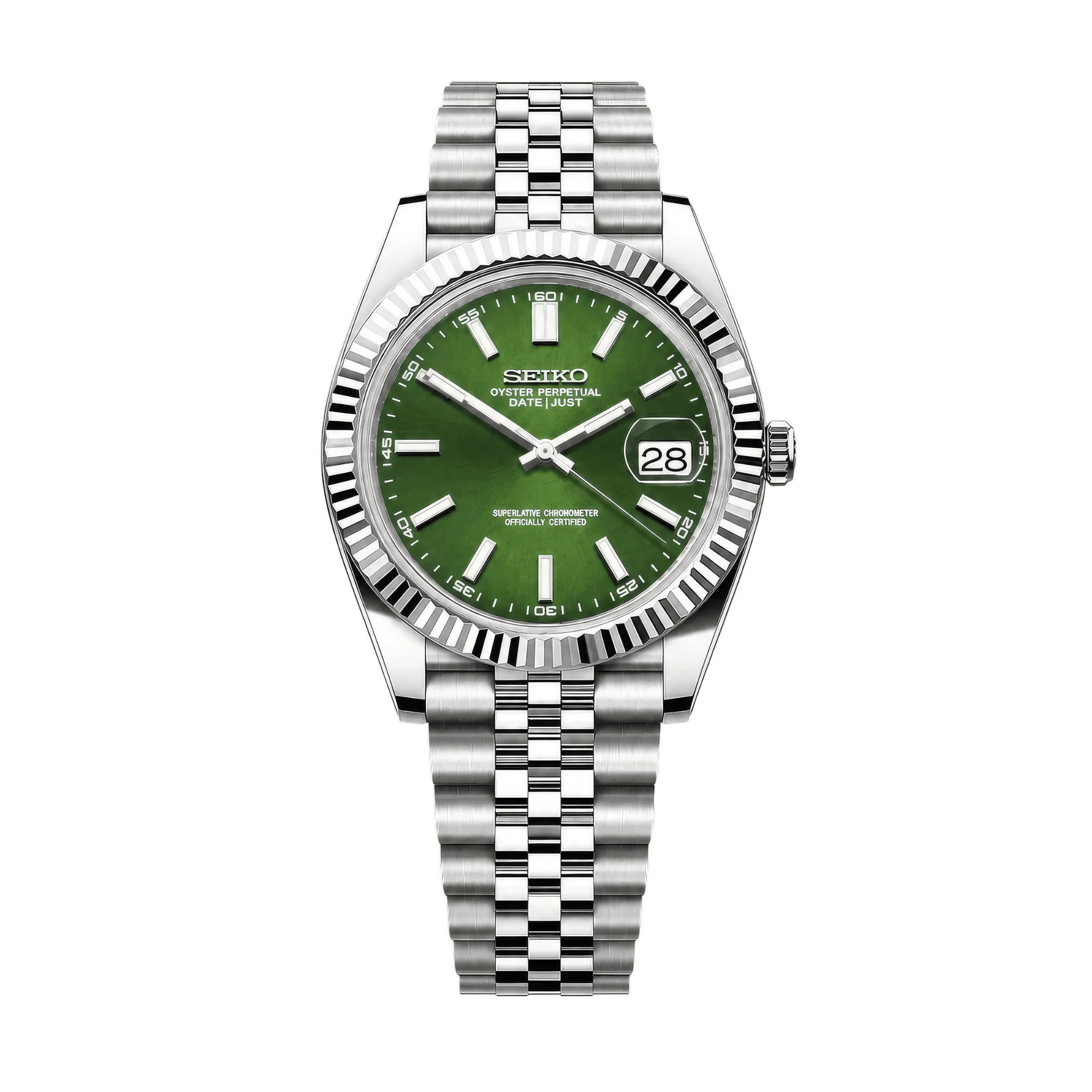 SEIKO MOD Datejust | Vert & Sunburst