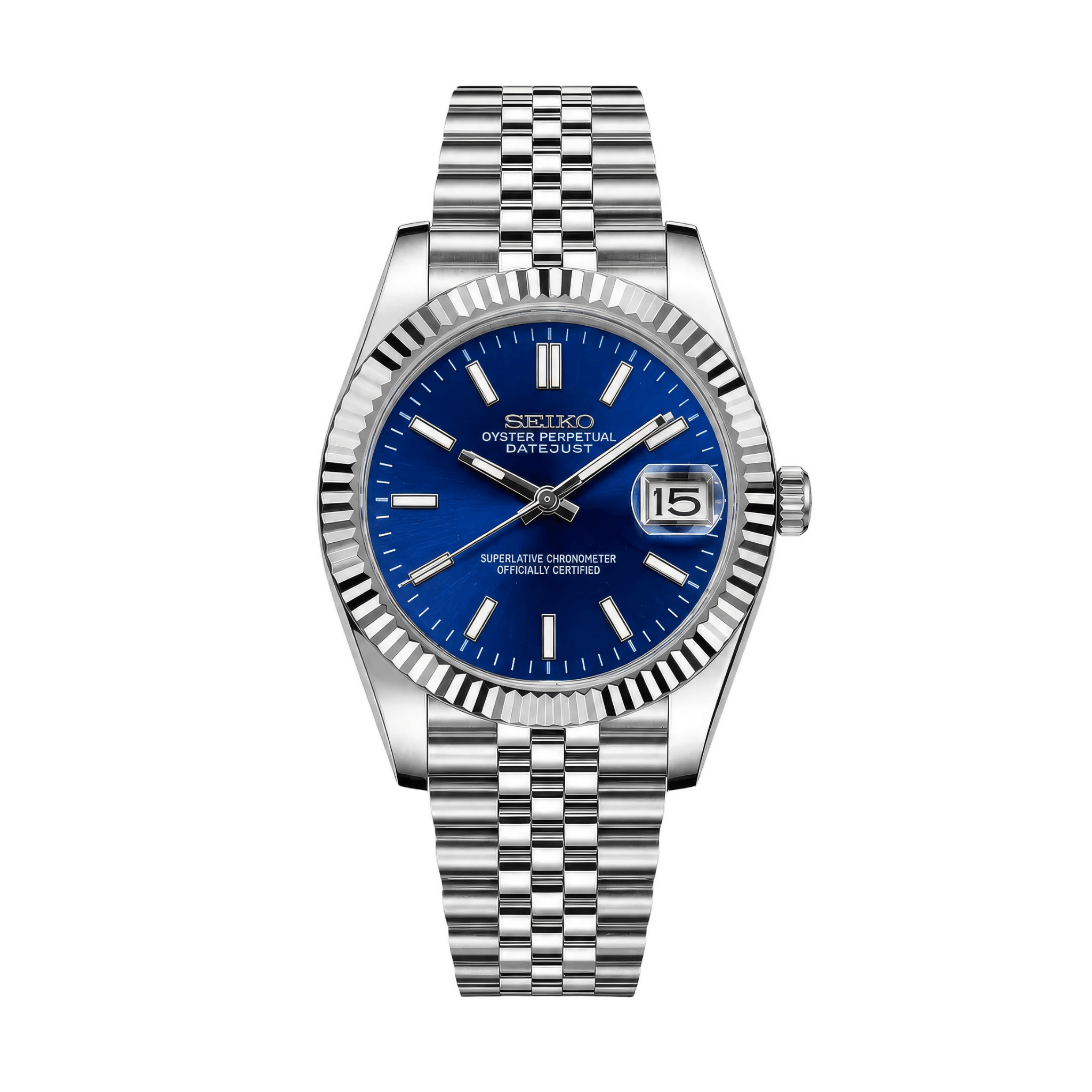 SEIKO MOD Datejust | Bleu