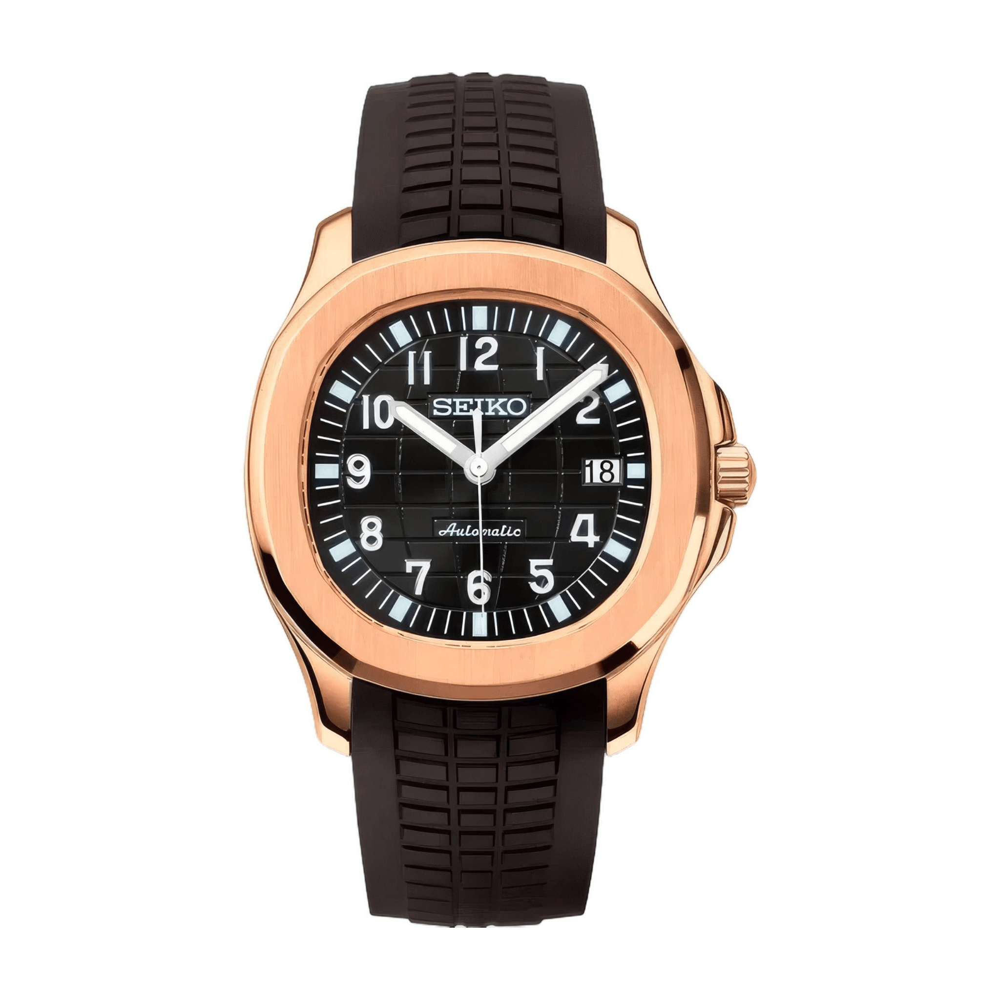 SEIKO MOD Aquanaut | Noir & Or Rose