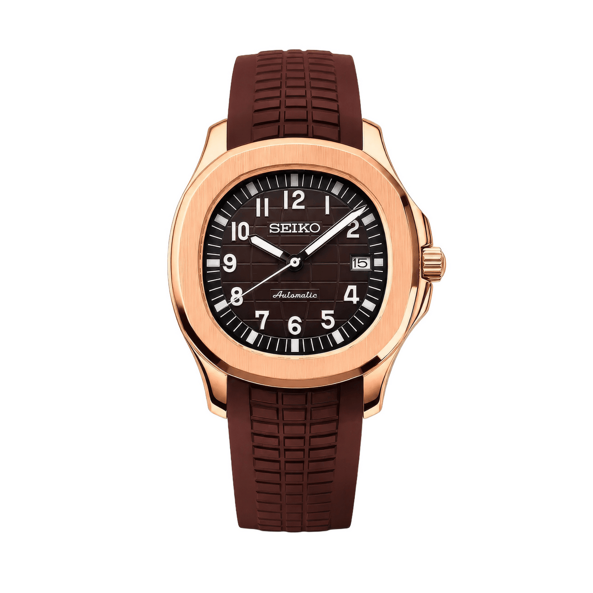 SEIKO MOD Aquanaut | Marron & Or Rose - Maison Mods