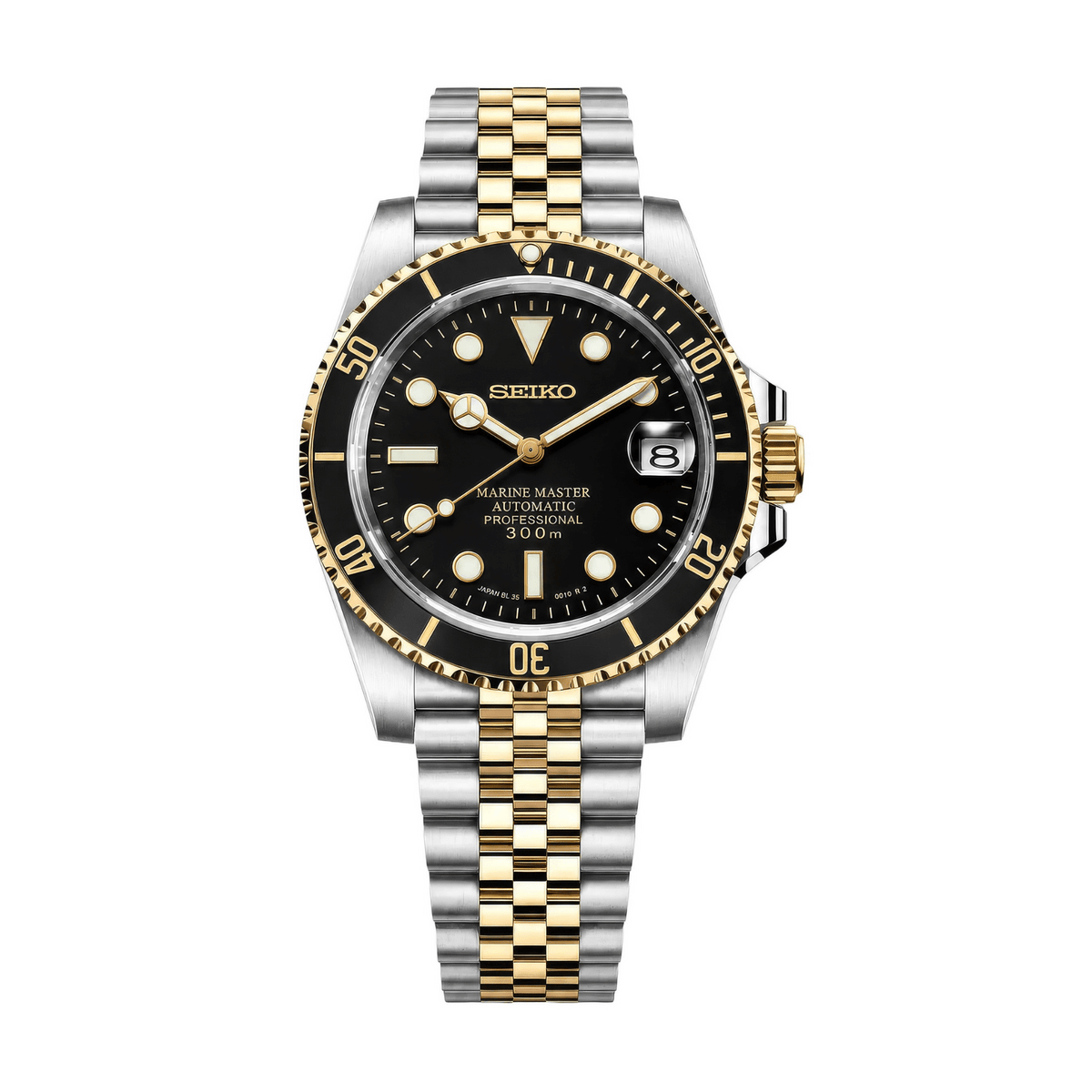 SEIKO MOD Submariner | Noir & Or - Maison Mods