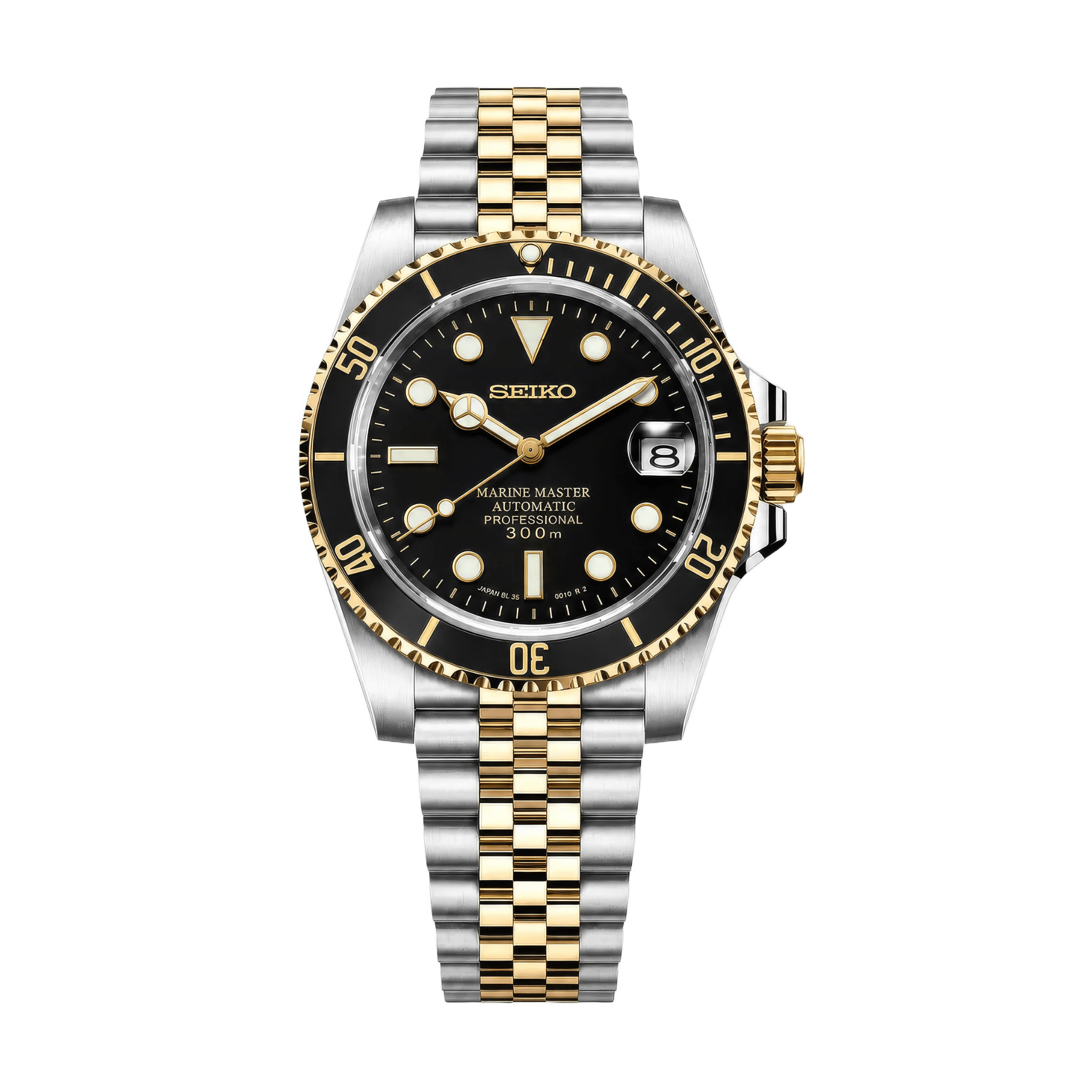 SEIKO MOD Submariner | Noir & Or