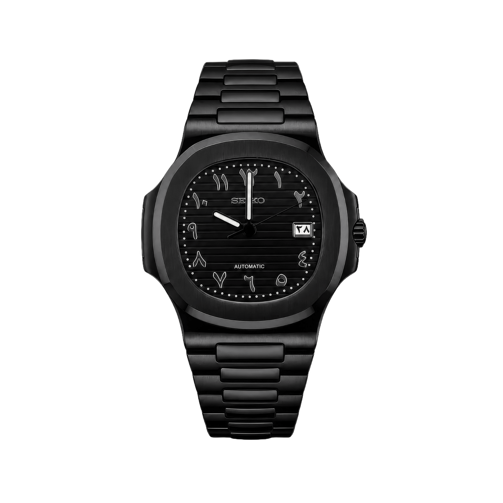 SEIKO MOD Nautilus | Triple Noir & Arabic Dial