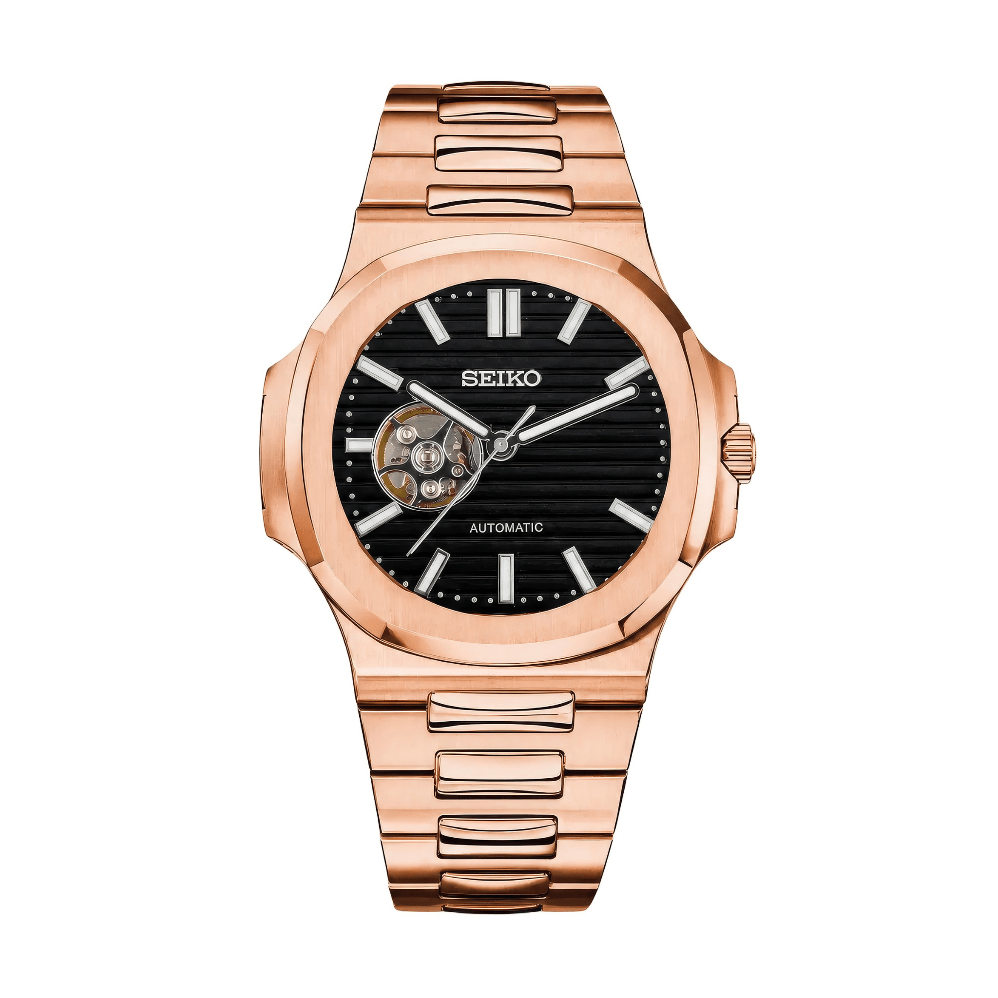SEIKO MOD Nautilus | Or Rose "Open Heart"
