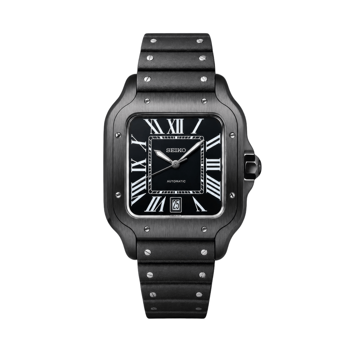SEIKO MOD Santos | Triple Noir - Maison Mods