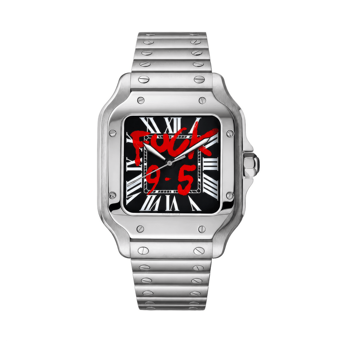 SEIKO MOD Santos | "9-5" Noir - Maison Mods
