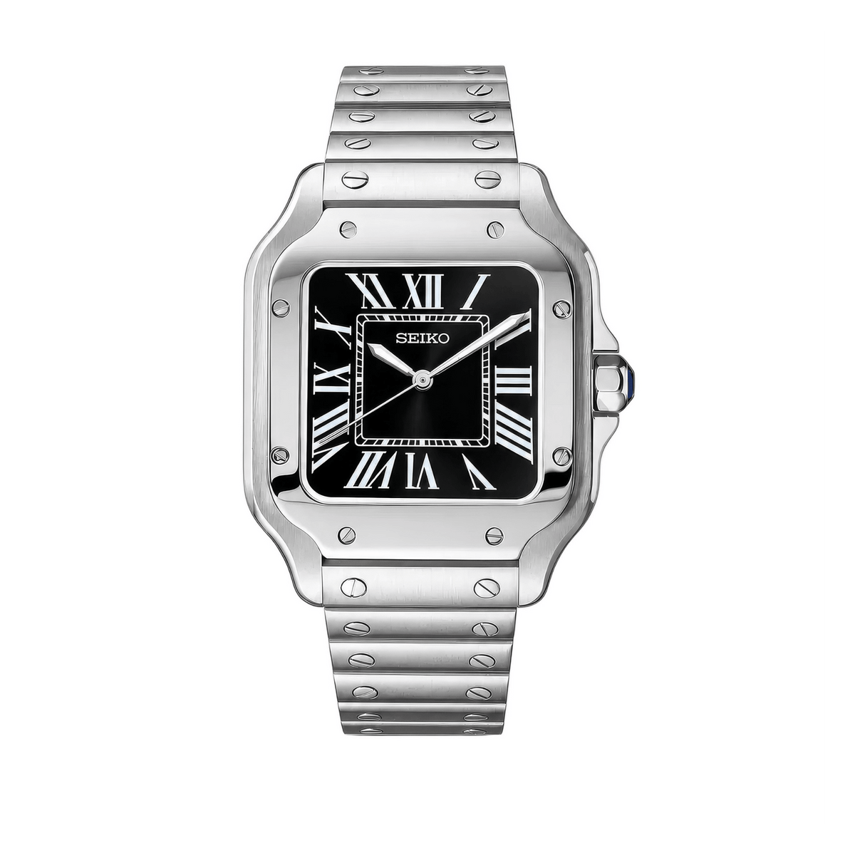 SEIKO MOD Santos | Noir - Maison Mods