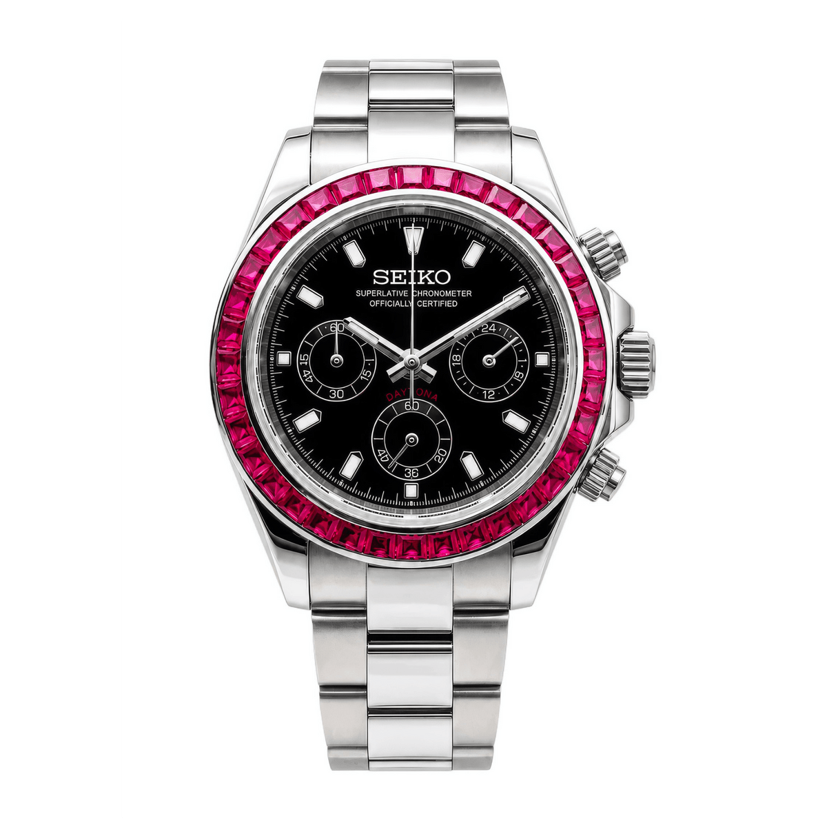 SEIKO MOD Daytona | Ruby - Maison Mods