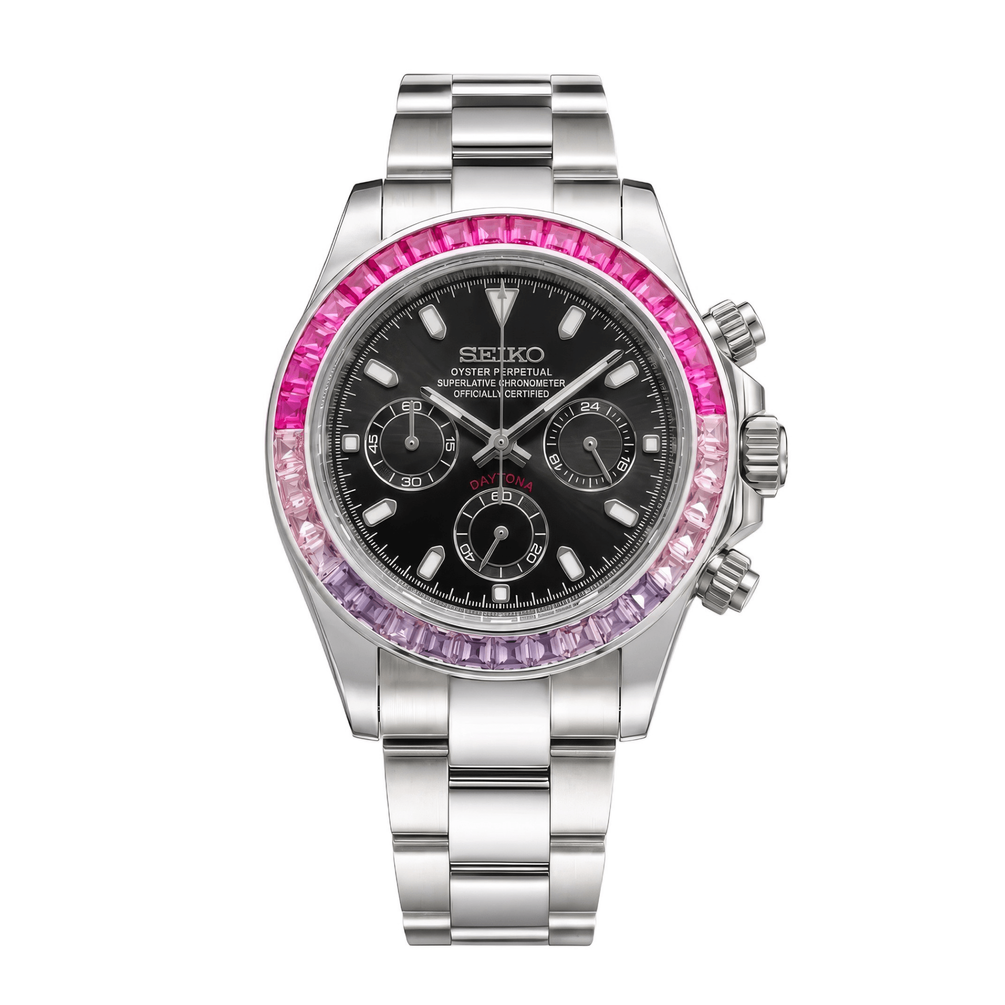 SEIKO MOD Daytona | Rose & Violet dégradé