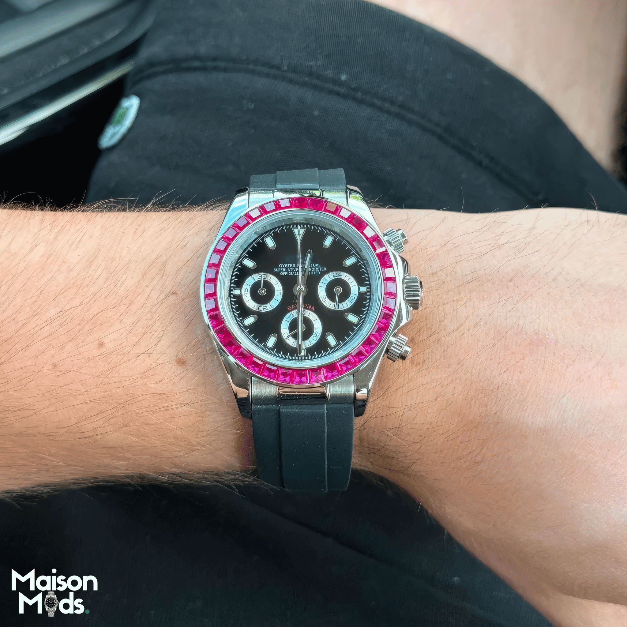 SEIKO MOD Daytona | Ruby Oysterflex
