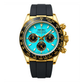 SEIKO MOD Daytona | Or & Bleu Tiffany Oysterflex