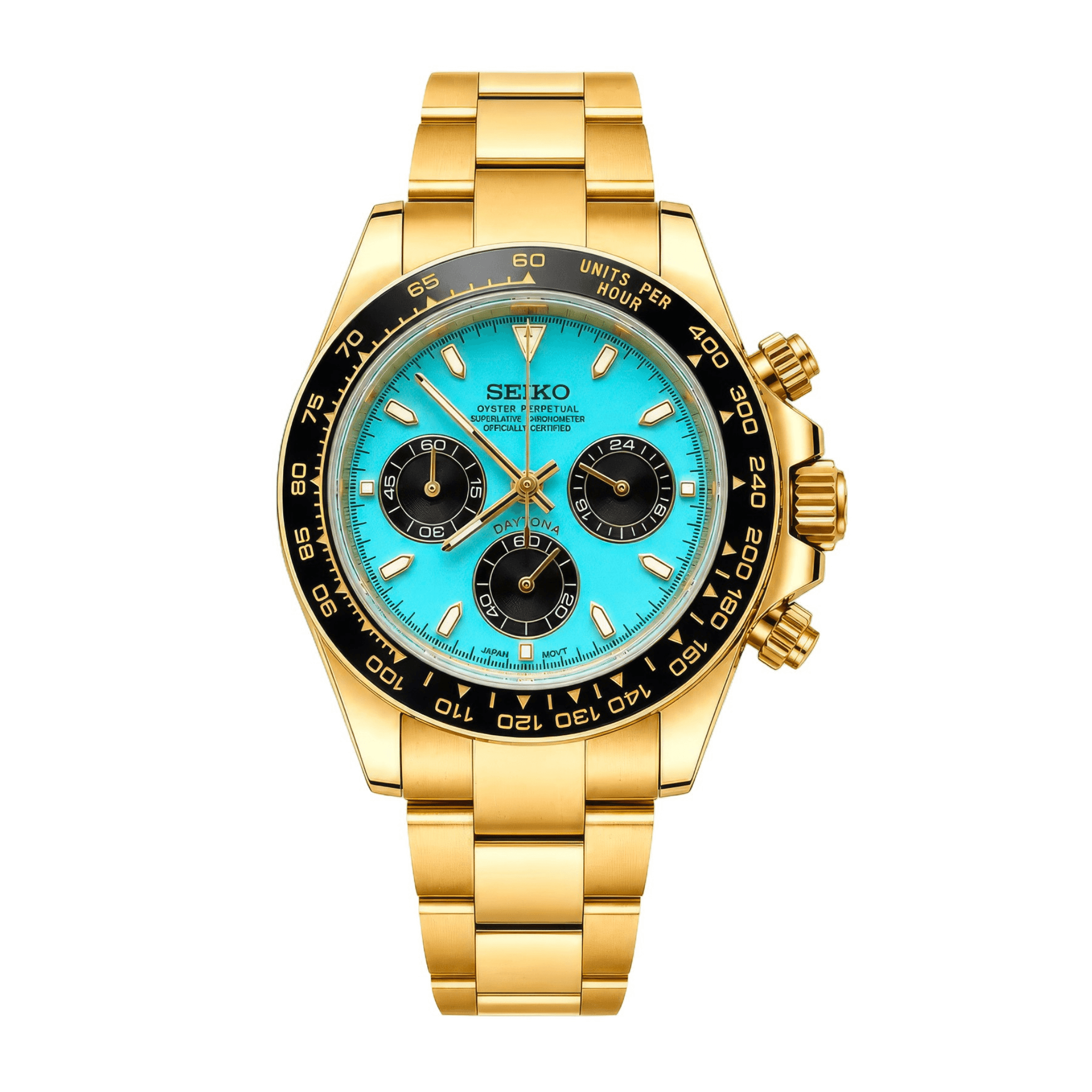 SEIKO MOD Daytona | Or & Bleu Tiffany