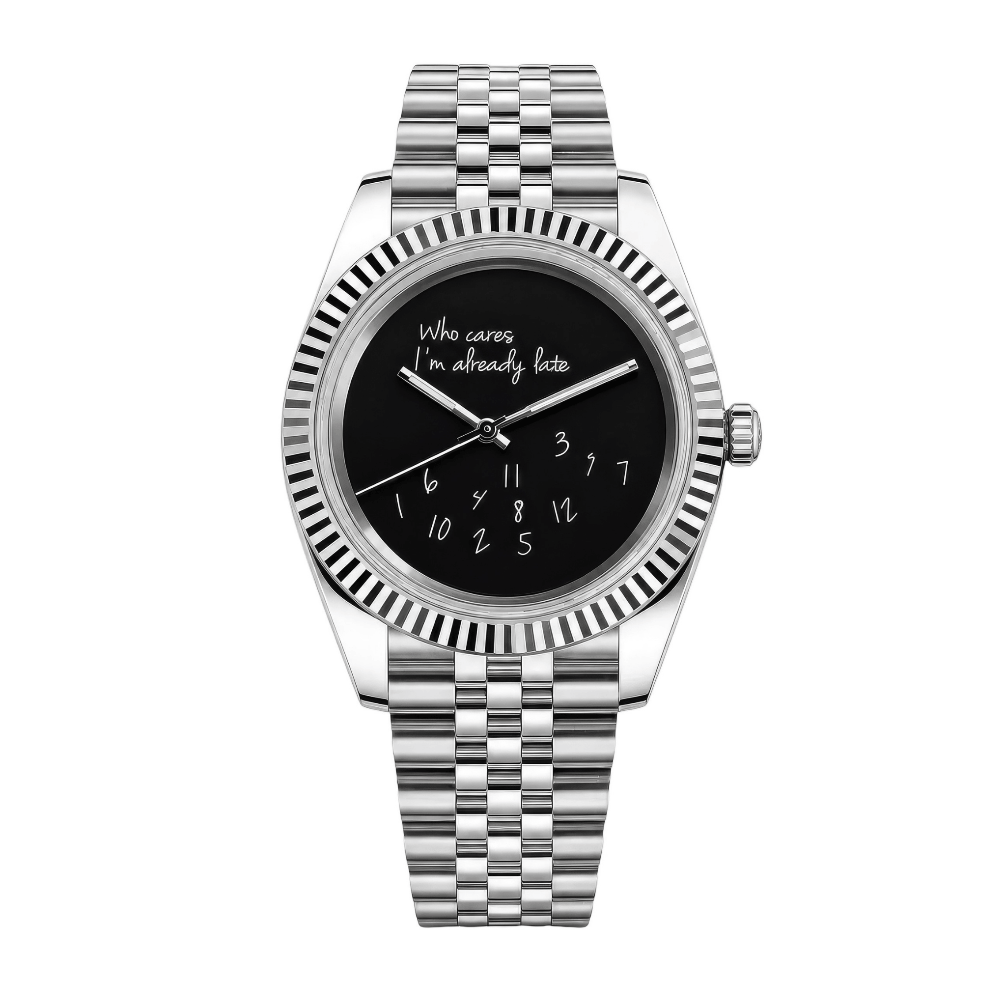 SEIKO MOD Datejust | Noir – “Who Cares I’m Already Late”