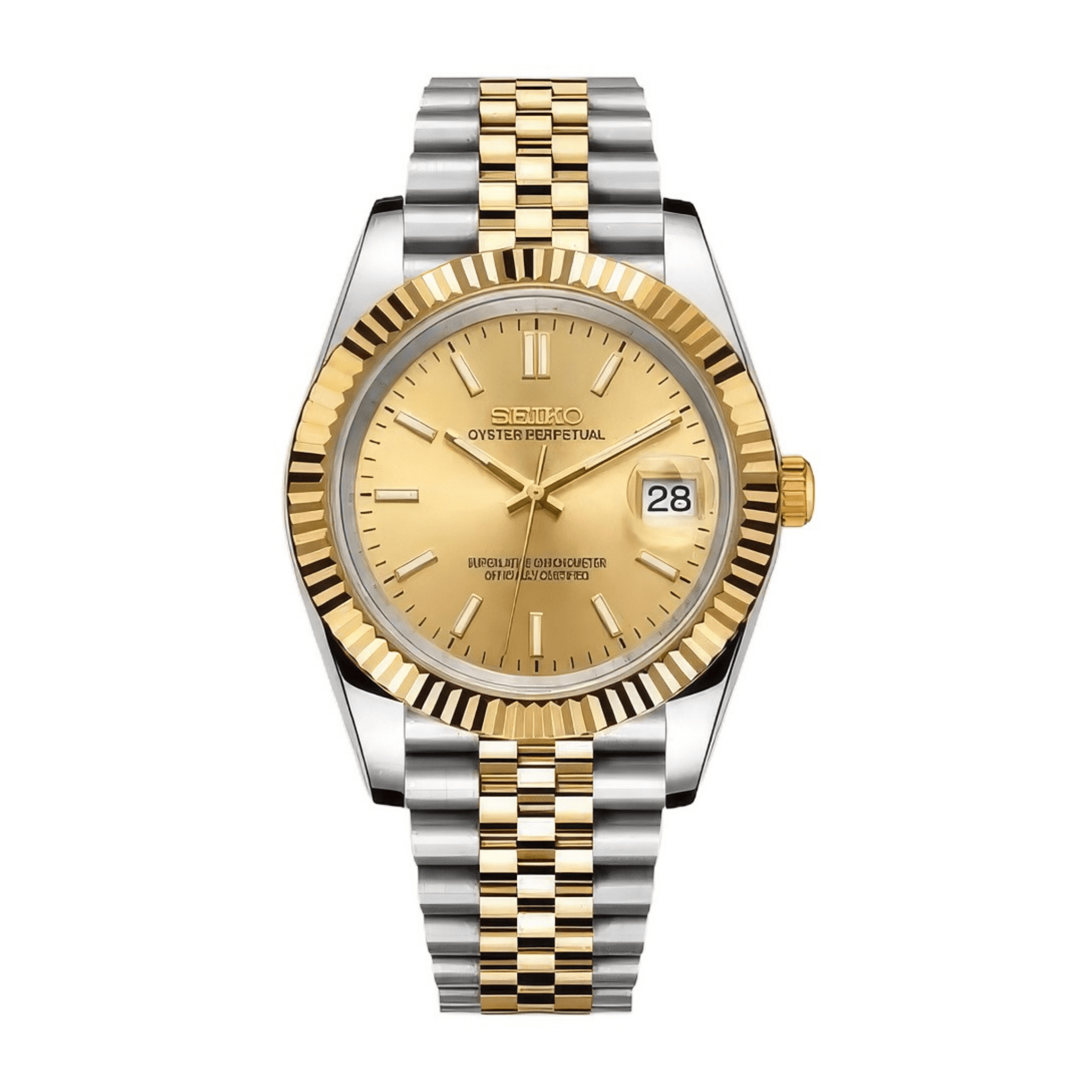 SEIKO MOD Datejust | Or & Argent