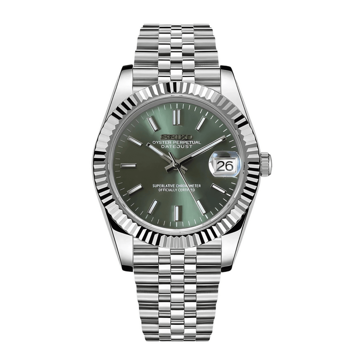SEIKO MOD Datejust | Olive - Maison Mods