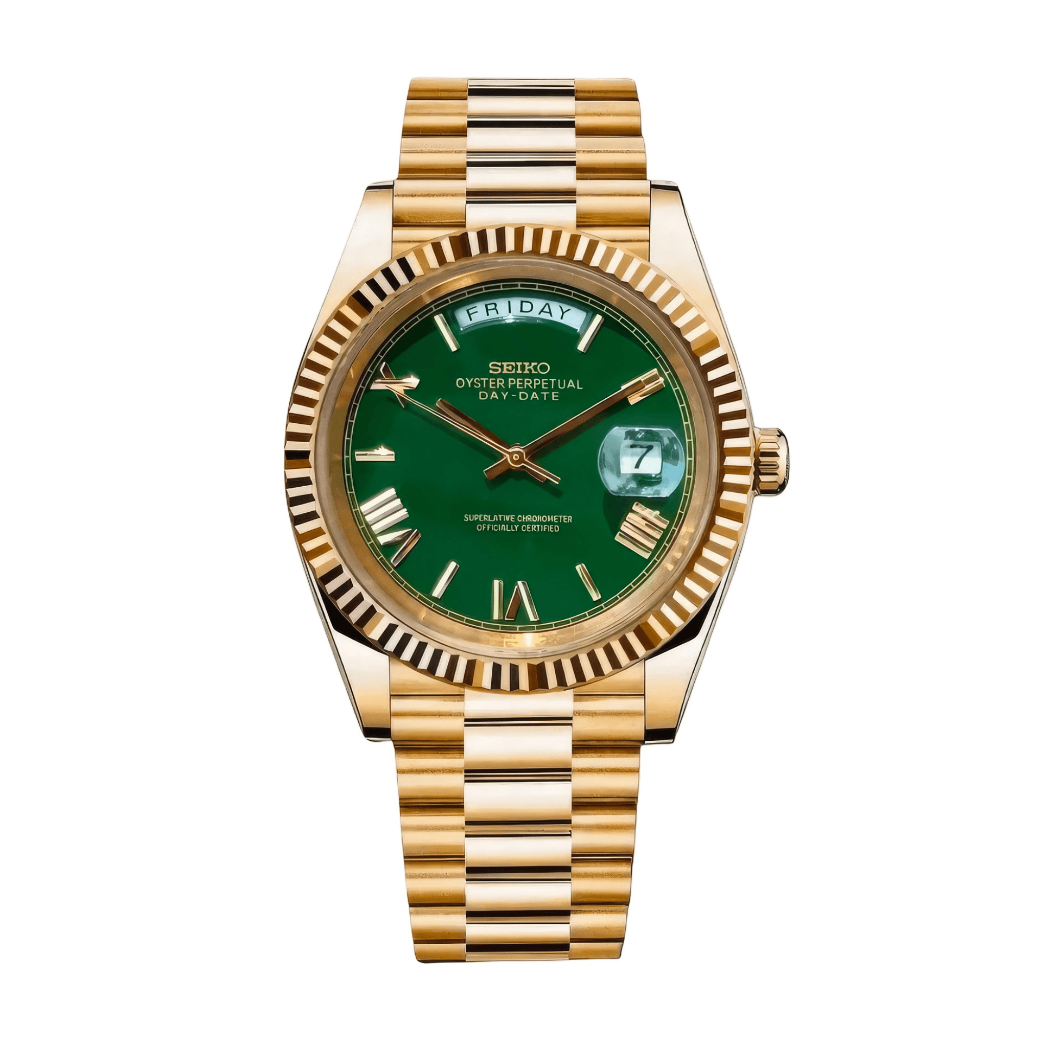 SEIKO MOD Day-Date | Or & Vert