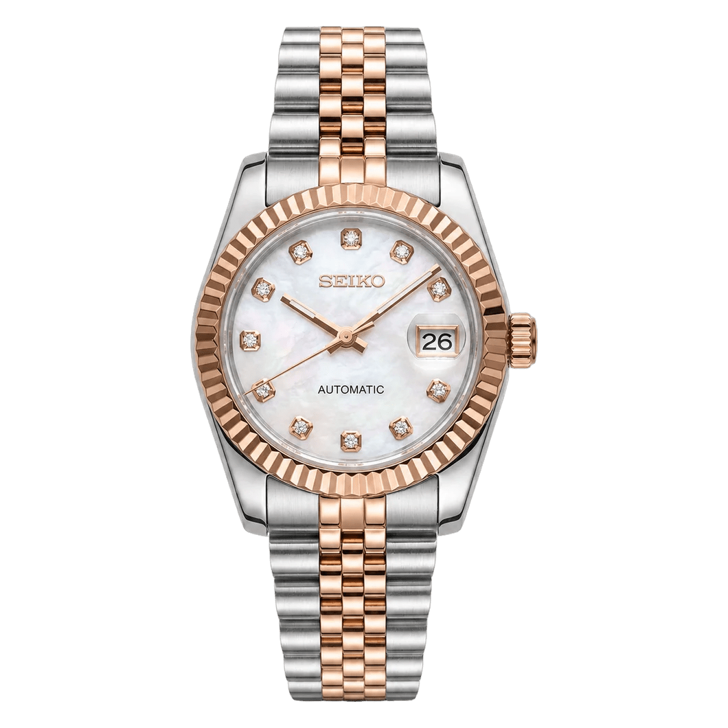 SEIKO MOD Datejust | Lady Or Rose & Diamant - Maison Mods